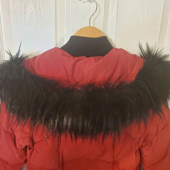 LONDON FOG Down Winter Coat Faux Fur Trim XS - Picture 6 of 12